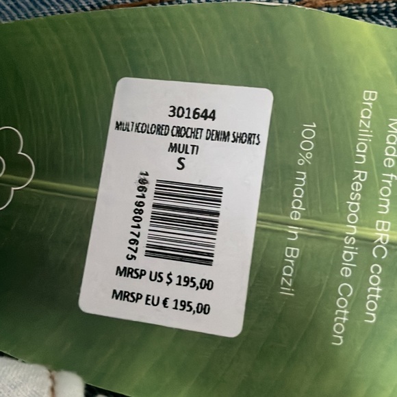 NEW multicolored crochet denim shorts Size Small - Picture 8 of 8